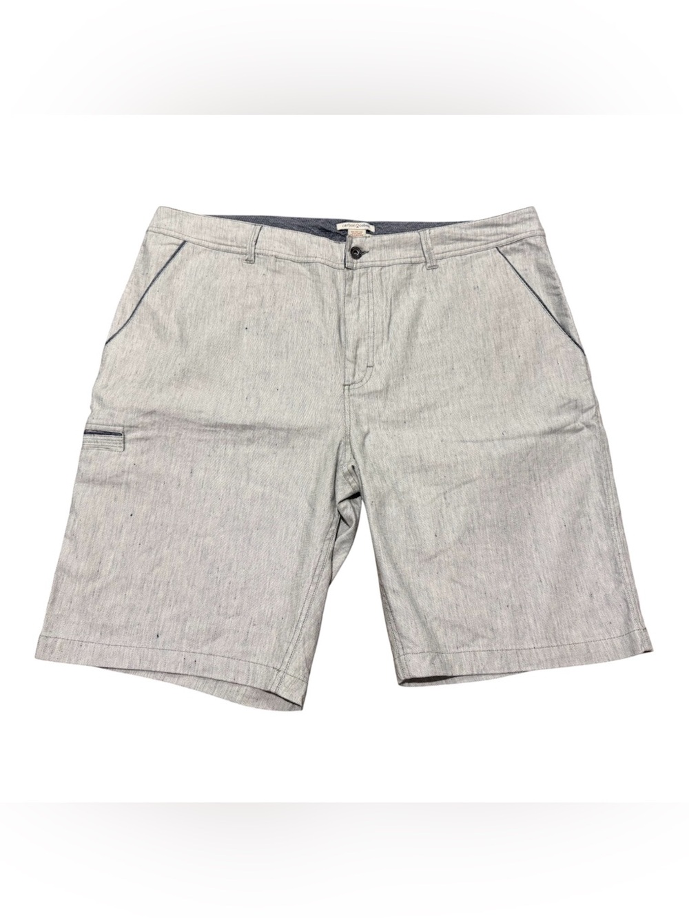 Carbon 2 Colbalt Men's Shorts Size 40 Gray Linen Blend Chino